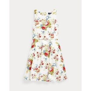 Polo Ralph Lauren Floral Cotton Oxford Girl's Dress NWT - Size 10